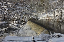 Dammen i Giskelivatnet til kraftverket Dammen i Giskelivatnet til kraftverket