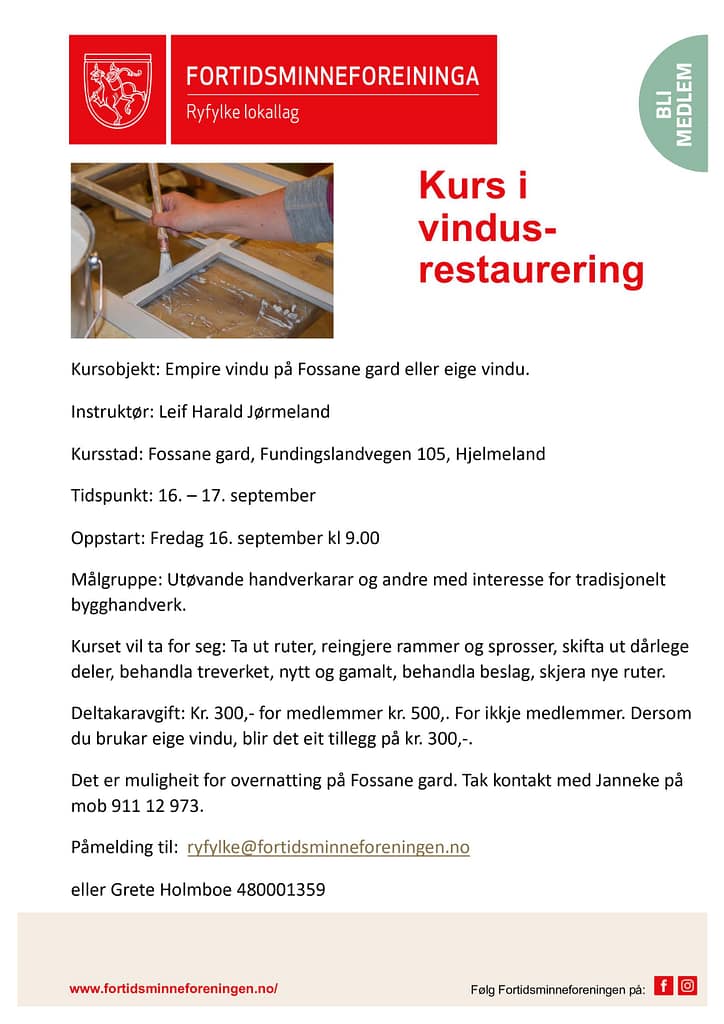 kurs vindusrestaurering